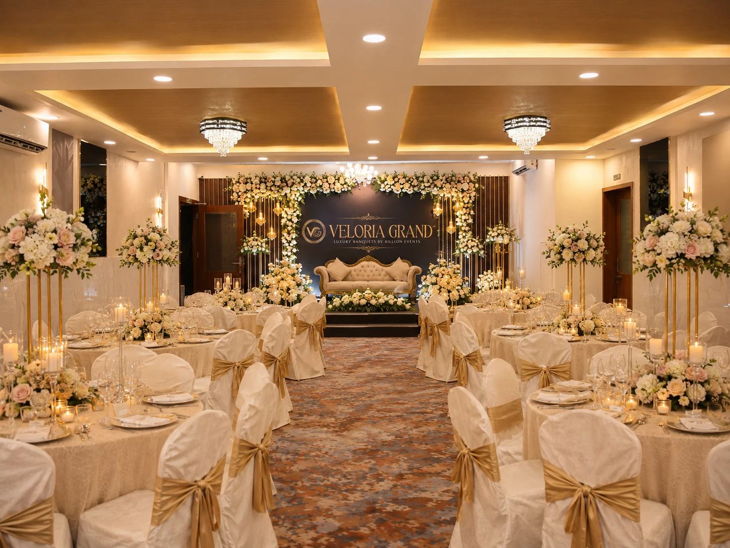 Wedding reception stage